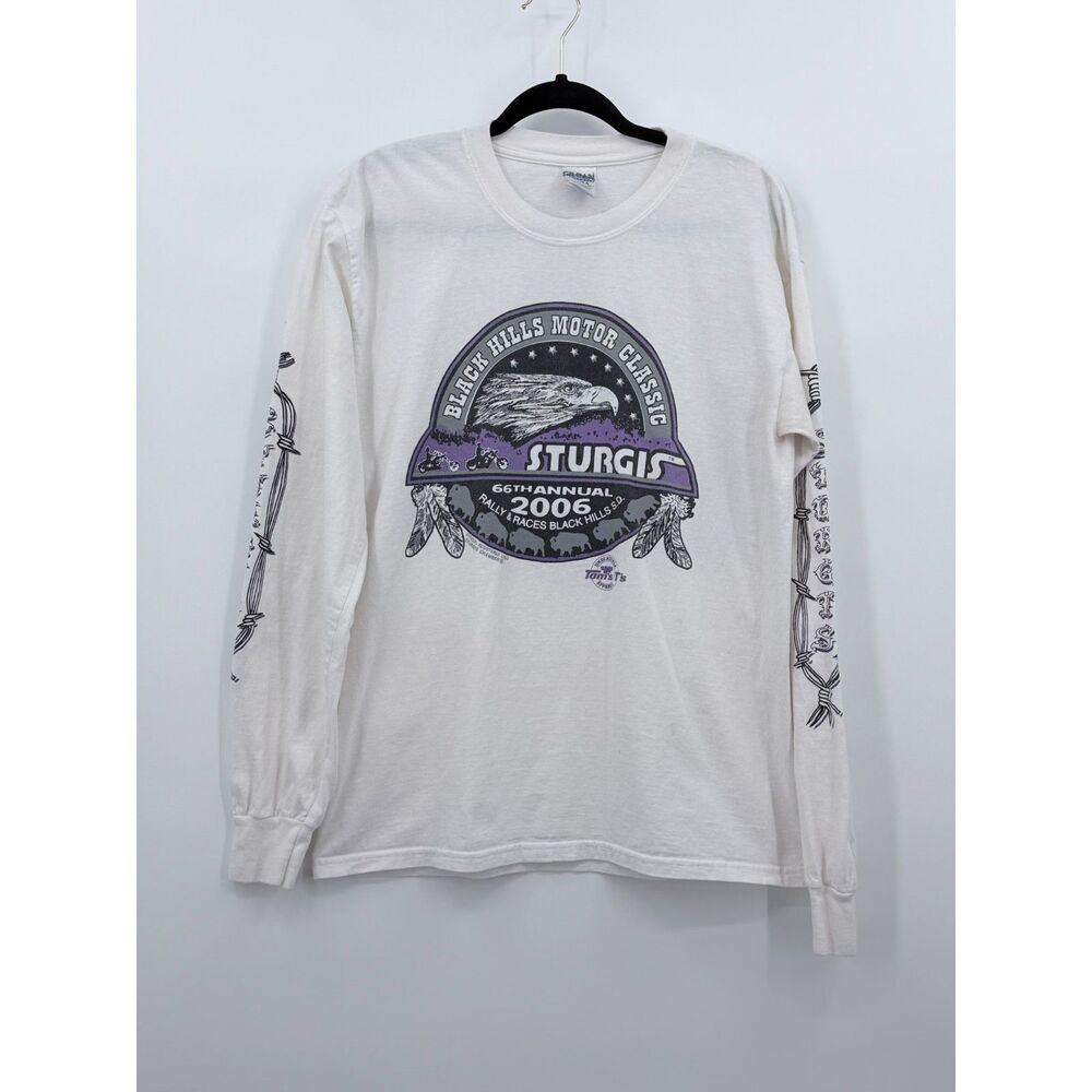 Gildan Sturgis 2006 Motorcycle Rally 66th Annual Long Sleeve 2 Dual Arm Med